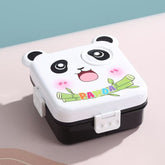 Panda Lunch Box 2 Layer Lunch Box Comes with 1 Small Container & 1 Spoon| Ideal for School, Picnic, Office & Outdoor